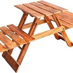 ANTLANTIC CREATIO Home Decor Wooden Fold-Able Stool Set for Living Room & Office Diwali Gift.. - 61 Cm, 22.86 Cm, Brown Planter-21