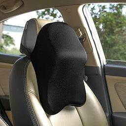 Wakefit Neck Pillow for Car | 3 in 1 Car Neck Pillow | Neck Rest, Head Rest Pillow, Car Neck Pillow Memory Foam, Medium (Black - Set of 1)-1