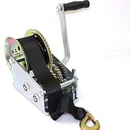Breewell® 800 lb (362 Kg) Gear Hand Winch Hand Crank Nylon Strap Gear Winch ATV Boat Trailer-picture-12