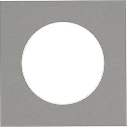 CountryArtHouse Mid Grey Acid Free 20x20 Circle Picture Frame Mat with White Core Bevel Cut for 16x16 Pictures - Fits 20x20 Frame - Pack of 1 Matboard-image-30