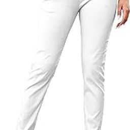 Women Regular Fit Elastic Waist Full Length Cotton Formal Trouser for Casual Wear, Office Wear-picture-30