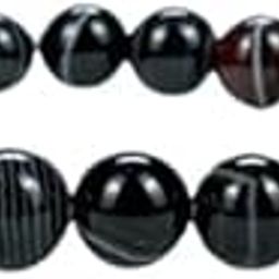 ManakGems Sulemani Hakik Stone Original Bracelet सुलेमानी Stone Bracelet Akik Stone Bracelet काला हकीक ब्रेसलेट Kala Hakik Stone Original Bracelet Adjustable Black Hakik Bracelet-image-27