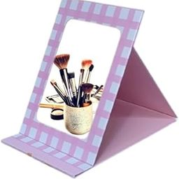Mistupt Tejani Cute Folding Cartoon Makeup Shaving Mirror Portable Vanity Multi-use for Use Home Office Desk Travelling and Daily Touch-Ups Other Purpose (Pack of 1 - Pink)-44