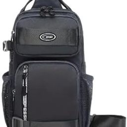 Tactical Sling Backpack, Large Capacity Crossbody Shoulder Bag for Trekking, Black, Grey and Army Green-image-77