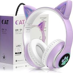 auvstar Cat Ear Kids Bluetooth Headphones,Purple-picture-30
