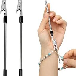 Hian Jewelry Clasp Helper Tool – Easy Fastener Aid for Bracelets, Necklaces & Watches | Perfect for Gold, Silver, and Fashion Jewelry | Anti-Tangle Clasp Assist Tool (Silver, Pack of 2)-image-38