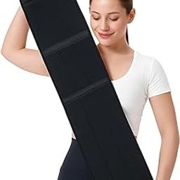 SELVA Abdominal Binder/Waist Trimmer - Supports Back Brace for Men & Women Pack of 1 (Black,Universal)-image-59