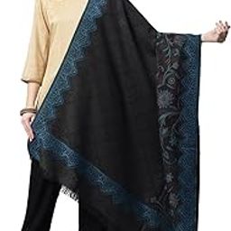 Women's Black Kani Jamawar Pure Wool Shawl_IJS84B_Black-image-95