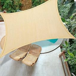 SKADE Rectangle Sun Shade Sails Outdoor Sun Protection Sunshades UV Block Shade Canopy, Patio Covering for Backyard, Pool, Deck, Lawn, Garden, Beach, Park and Carport, Sand (4 x 5 Meter)-image-69