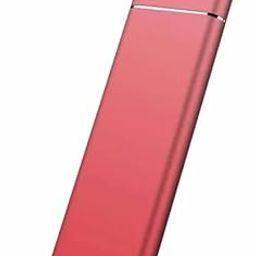 External Hard Drive Portable SSD External Hard Drive,Solid State Data USB 3 Type-C Support for Computer Backup Drive Windows XP PC Laptop and Mac Data Storage Transfer Red 4TB-5