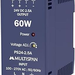 Multispan PS24 Switch Mode Power Supply - 24V DC SMPS 100-270V AC (Output: 24V DC, 2.5A, 60W)-image-81