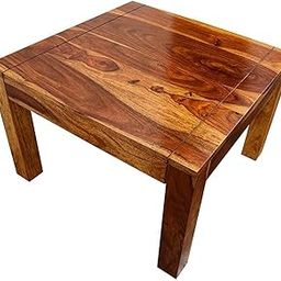 Woody Furniture Solid Sheesham Wood Square Centre Tea Table, Coffee Table for Living Room | Wooden Sofa Center Table, Brown Finish-image-51