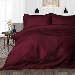 Home Elite Duvet Cover Double Bed Premium Cotton-Quilt/Comforter Cover- 91 X 101 Inches(Wine)(Wine,Double),300 TC-image-12