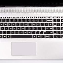 Saco Silicone Skin Laptop Keyboard Protector Cover Compatible for HP Notebook 15-bs146tu 15.6 inches Laptop - Black-image-34