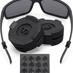 Eyeglass Ear Grips - Silicone Glasses Ear Cushions - 6 Pairs (Black)-picture-35