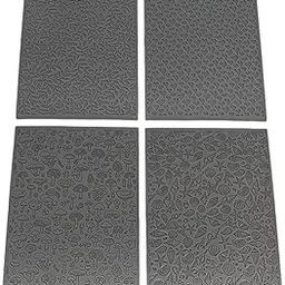 CALANDIS™ 4Pcs Polymer Clay Texture Sheets Supplies Compact for Earring Jewelry Making | Modeling Tools & Sets | Modeling | Sculpting Molding & Ceramics-image-5