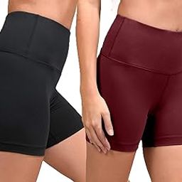 FRAULEIN Women's High Waist Tummy Control Body Shaper Yoga Gym Shorts Pack of 2-image-57