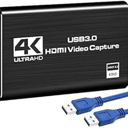 Video Capture Card, Audio Video Capture Card, USB 3.0 Capture Card 4K HDMI Loop-Out, 1080P 60FPS/2K 30FPS Video Game Capture for Streaming Works for PS5/Switch/Camera/PC/OBS(Black)-picture-19