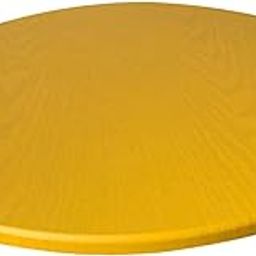 MERISHOPP Waterproof Non-Slip Round Fitted Tablecloth Table Cover Cloth 120cm Yellow| Furniture Accessories | Replacement Parts | Sofa Leg Set-image-2