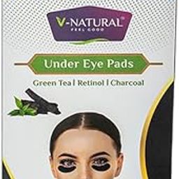V-NATURAL FEEL GOOD Under Eye Pads for Dark Circle | Pack of 1 | 3 Pairs| with Green Tea & Charcoal Extract | Men & Women | Reduce Puffiness & Wrinkles | Hydrates & De-Puffs Your Under Eye Area-image-37