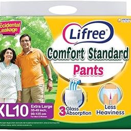 Lifree Extra Absorb Adult Diaper Pants Unisex, X-Large (XL), 10 Pieces, Waist size (90-125 cm | 35-49 Inches)-image-50