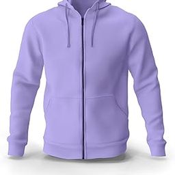 Plain Cotton Blend Stylish Zipper ClosureRegular Fit Hooded Zipper For Men-image-85