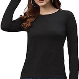 Full Sleeves Solid Thumbhole Top for Women | Round Neck, Side Slits, Slim Fit Top for Women | Western Tops for Girls | Gym/Sports Wear Tees & Workout Tops-image-28