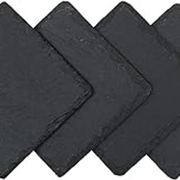 Store2508 Natural Slate Stone Coasters, 10x10 Cm, Pack of 4-image-81