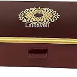 Lalhaveli Wooden Pooja Chowki with Drawer Ladoo Gopal Pooja Aasan Meditation Table Altar Table Small Table for puja Room Brown (16X12X5.5 Inch)-image-34
