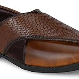 Leepeter Men's Laser Cut Stitched Ethnic Party Slip On Juttis and Mojaris, Nagra-image-47