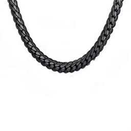 chain for men combo necklace for men Black chains for men neck chain for men chain for boys mens chain Stainless steel stylish long chains Locket Pendant Birthday gift golden chain fashion M440-image-49