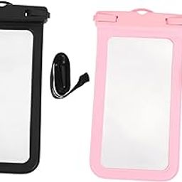 ERINGOGO 2Pcs Waterproof Phone Bag Touch Screen PVC Mobile Phone Pouch for Swimming and Diving Waterproof Case for Outdoor Essentials Black-image-13