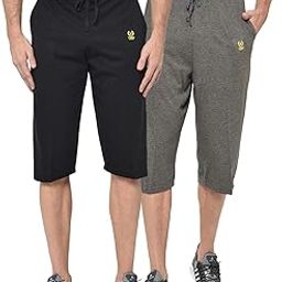 Multicolor Cotton Blended Capri for Men (Pack of 2)-C8A_C9B_02-XL-picture-13