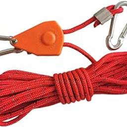 LOOM TREE® Rope Hanger Ratchet Tightener Grow Light Hangers for Outdoor Canopy Climbing 4M Red | Outdoor Sports | Camping & Hiking | Tents & Canopies | Tent & Canopy Accessories-image-7