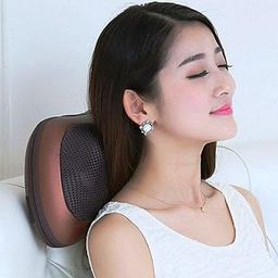 manav acupressure products Car & Home Use Neck Massager 2 In 1 Massage Pillow For Muscle Relaxation With AC Adaptor Corded Electric & Car Charger (Brown)-image-10