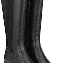 Womens Black Knee Boots 62235-image-30