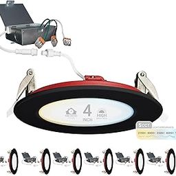 NUWATT - 4 inch LED recessed light, 2 hours, selectable 2700K/3000K/3500K/4000K/5000K, 900 lumens, dimmable, IC rated, ultra-thin LED light without gray hair, no need for-image-78