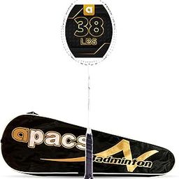 Apacs Finapi 232 (38 LBS, Made in Vietnam) 100% Japanese Graphite, High Modulus, High Power Unstrung Badminton Racket with Full Cover (White)-image-42
