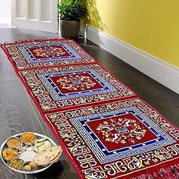 Kuber Industries Runner (Red, Maroon, Velvet, Standard)-image-1