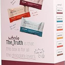 The Whole Truth Protein Bars|Choco Variety (2 Double Cocoa Bars,2 Coconut Cocoa Bars,2 Peanut Cocoa Bars)|Pack Of 6 X 52 Gram|No Added Sugar|No Preservatives|No Artificial Sweeteners|Healthy Snack-26