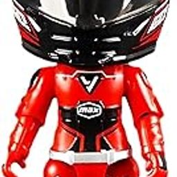 YaYplay MotoGP Helmet Metal Mini Figure, Die-Cast Transforming Action Figure, Poseable Racing Character with Helmet- Red-image-31