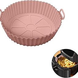 1PCS Silicon Air Fryer Liners I Round Silicone Basket Baking Tray I Pot with Ear Handles I Nonstick Reusable Heat Resistant I Air Fryer Basket – Multicolor-27