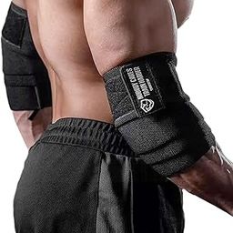 TAVIEW Elbow Wraps for Weightlifting (1 Pair), 47" Elastic Elbow Support & Compression Powerlifting, Fitness, Cross Training & Gym Workout, Elbow Straps Weight Lifting-15