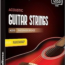 Gudtone Acoustic Guitar Strings 11-52 Superlight | Phosphor Bronze | Nanowrap | Stainless Steel Hex Core (N210) (12-53)-image-65