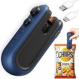 Crasts Portable Mini Sealing Machine, Handheld Packet Sealer for Food, Snacks, Chips, Fresh Storage, Plastic Bags Sealing Machine (Dark Blue)-picture-16