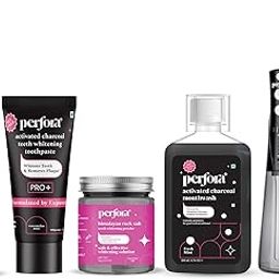 Perfora Ultimate Charcoal Care Combo | PRO Oscillating Electric Toothbrush (Limitless Black), Charcoal Whitening Toothpaste (100g), Teeth Whitening Powder (50g), Power Dental Water Flosser (Black) & Refreshing Mouthwash (200ml) – Pack of 5-picture-16