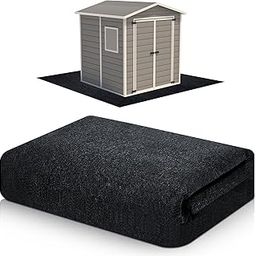 Haull Outdoor Storage Shed Floor Mat Waterproof Outdoor Carport Mat Thickened Soft Patio Furniture Mat Washable with Non Slip Backing, Storage Shed Not Included (9.8 x 9.8 ft)-image-2