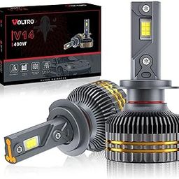 Voltro V14 400W H4 LED Headlight for Car 50000LM 6500k with External CANBUS Ballast Driver, 2 Years Replacement Guarantee (H4/H19 Car LED Headlights Bulb), Pack of 2-image-8