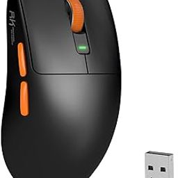 RK ROYAL KLUDGE RK M30 Wireless Gaming Mouse, 24000 DPI, 43g Ultra-Lightweight, PAW3311 Sensor, 2.4G/Bluetooth/USB-C Rechargeable Wireless Mouse with 5 Programmable Buttons for PC/Mac, Black-6