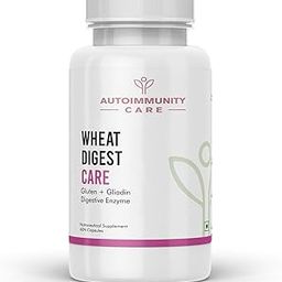 Wheat Digest Care | Gluten + Gliadin Digestive Enzyme Supplement | For Gluten Digestion, Helps to Digest Wheat, Maida, Barley & Other Cereal Grains | 60 Veg Capsules-30